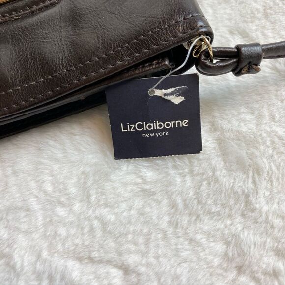 Liz Claiborne New With Tags Brown Leather Crossbody Purse - Picture 3 of 15